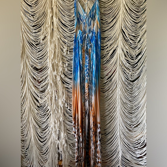 Lani Maxi Dress Tie Dye High Low sz M - Picture 9 of 13